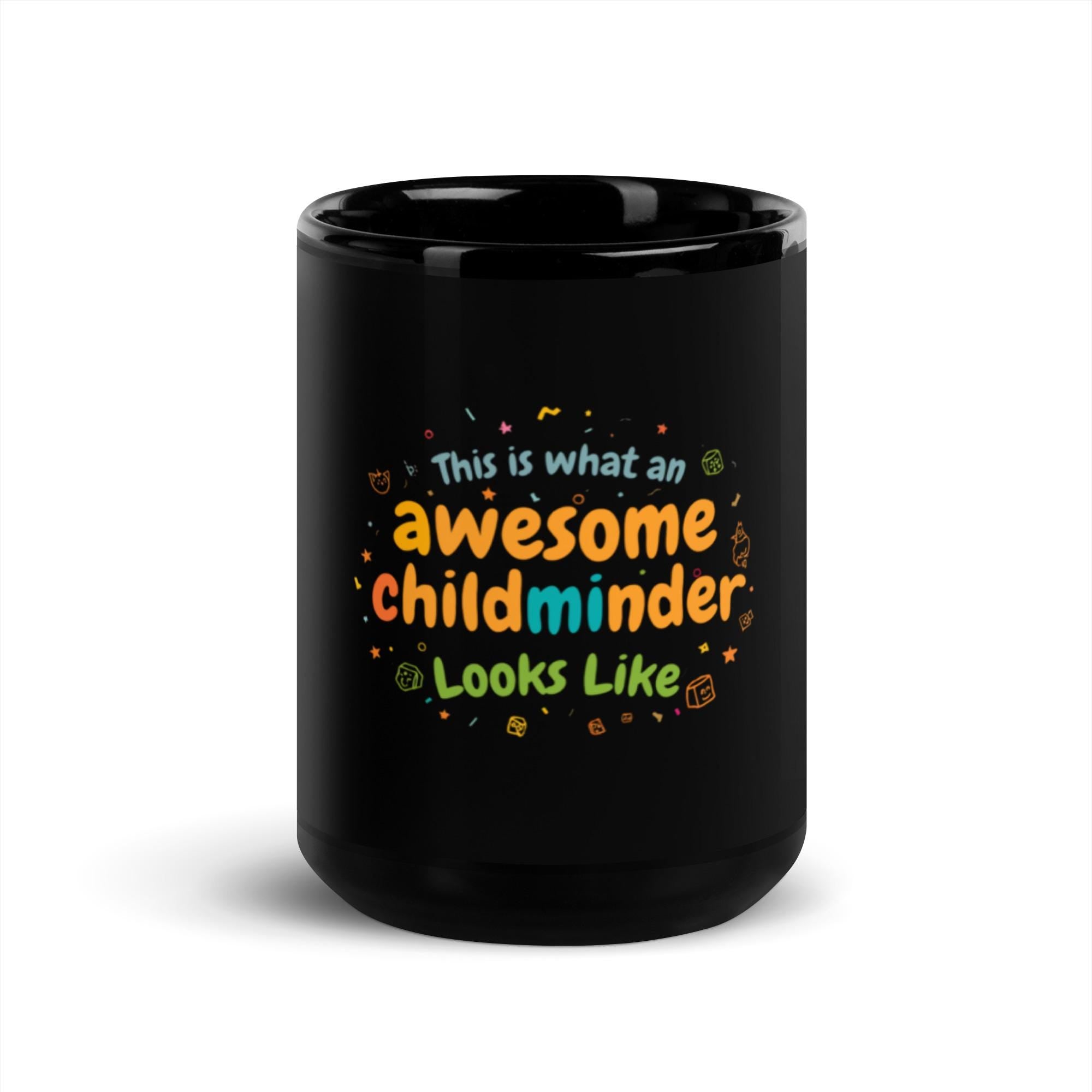 Awesome Childminder Black Glossy Mug