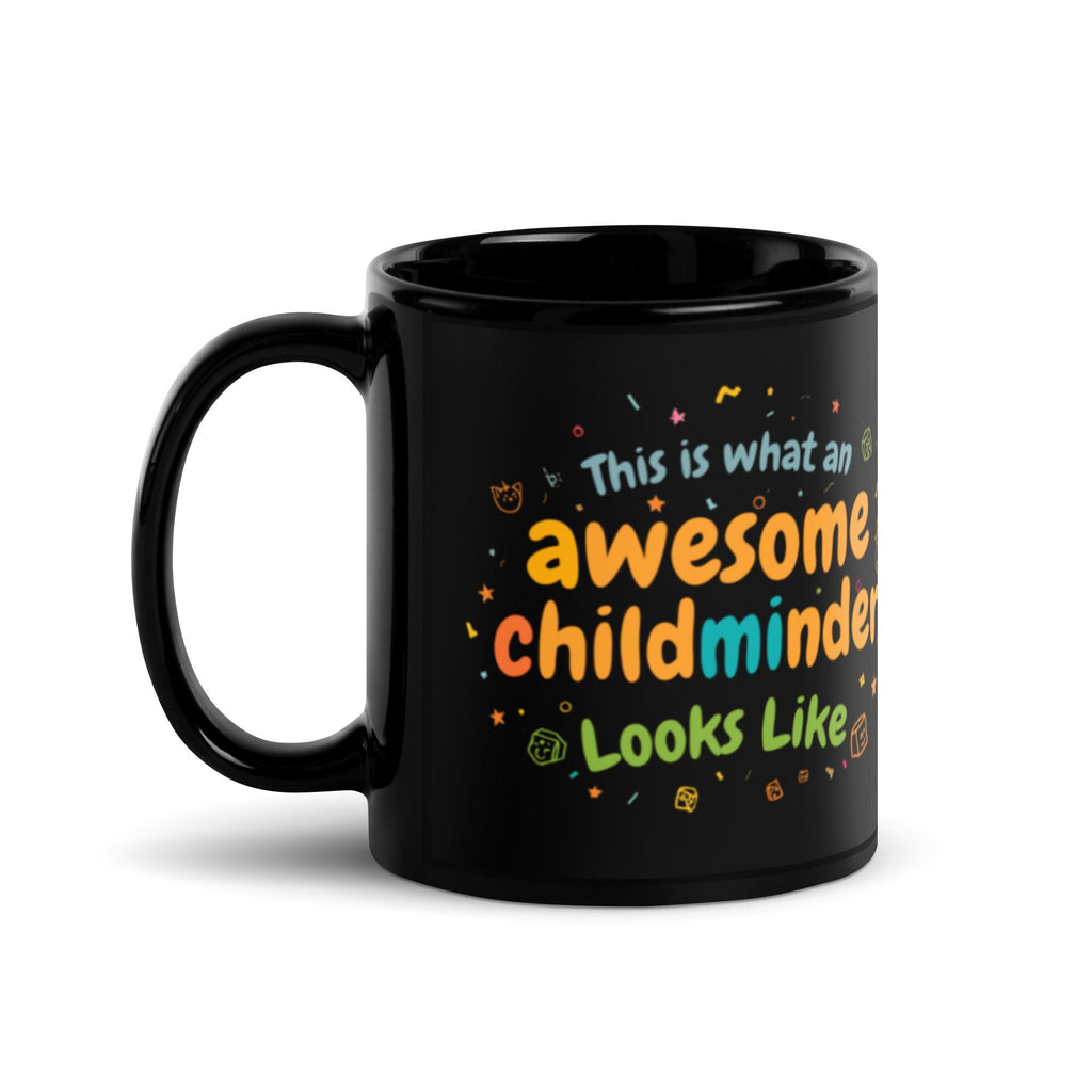 Awesome Childminder Black Glossy Mug